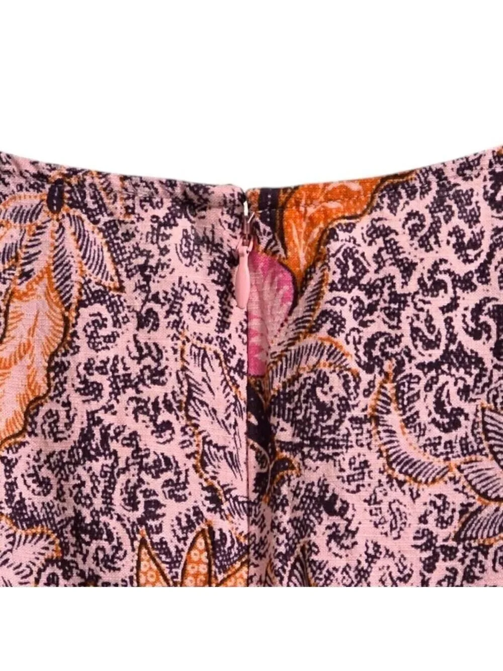 Madewell Lace-Up Ruffle-Hem Midi Dress in Bali Blooms Sz 4